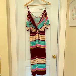 Cold shoulder capri jumpsuit, BNWT